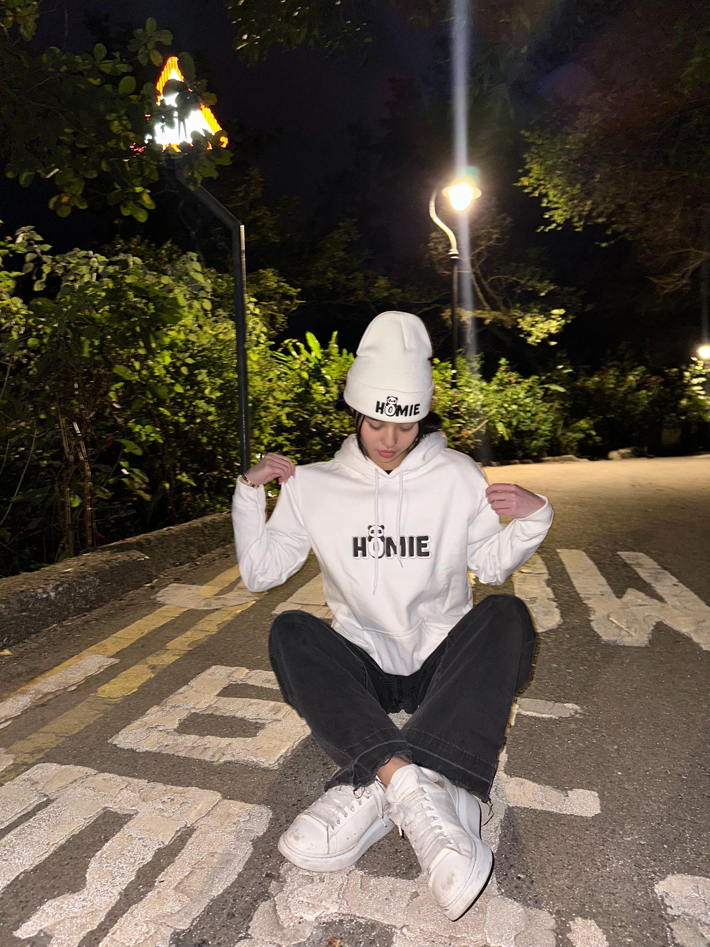 PANDA HOMIE HOODIE WHITE
