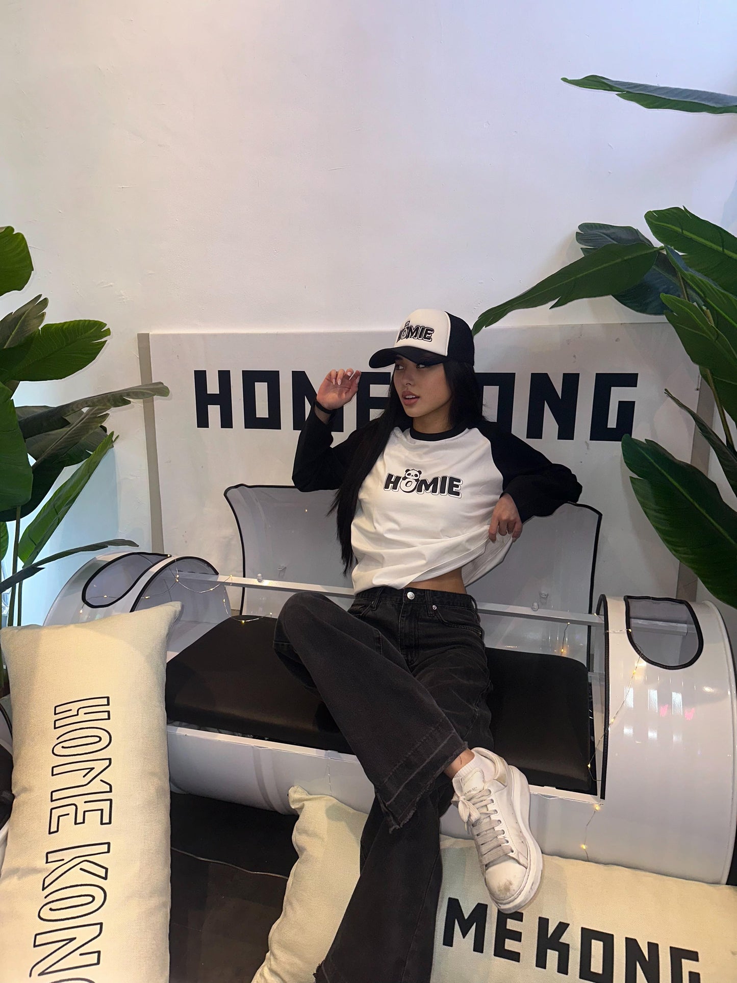 PANDA HOMIE LONGSLEEVE TEE