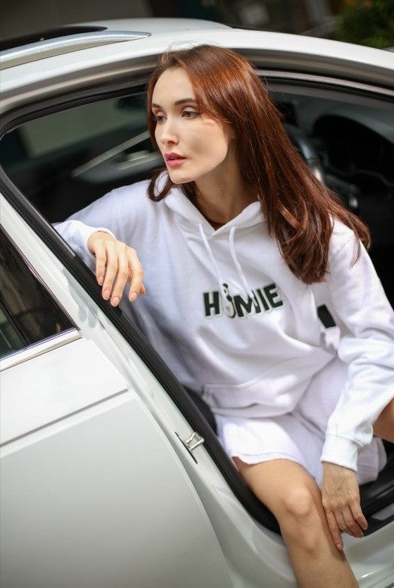 PANDA HOMIE HOODIE WHITE
