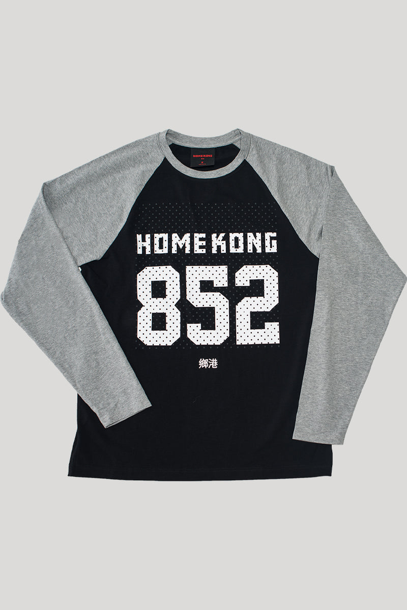 EIGHT5TWO RAGLAN SLEEVE MENS TEE BLACK