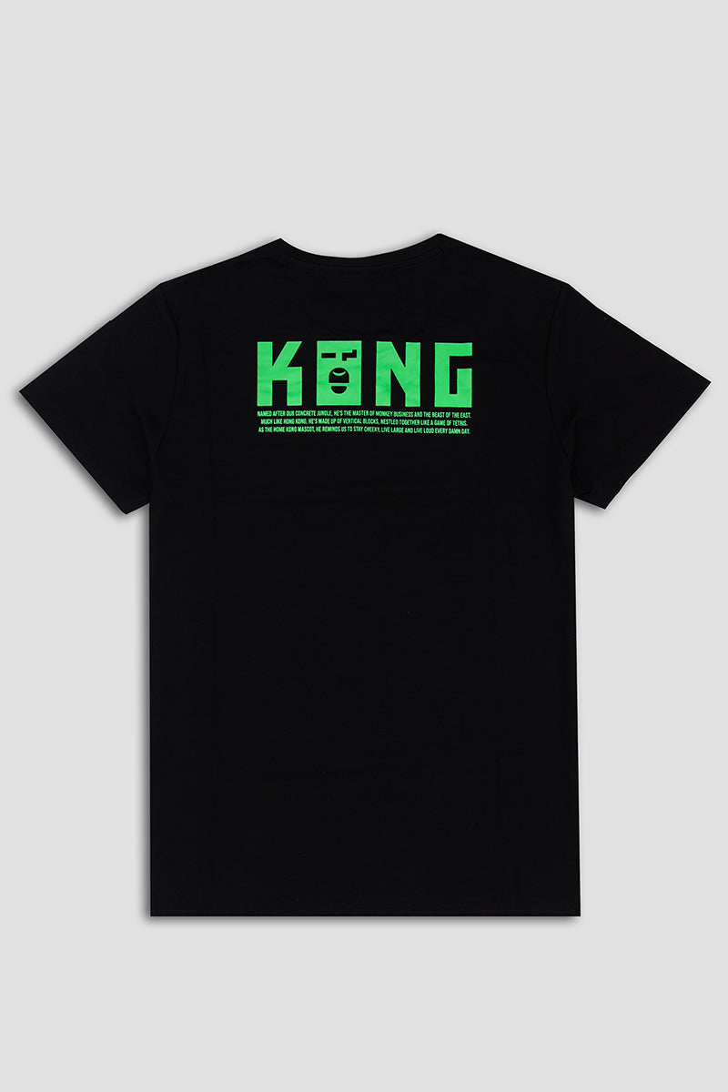 GREEN KONG BLACK TEE