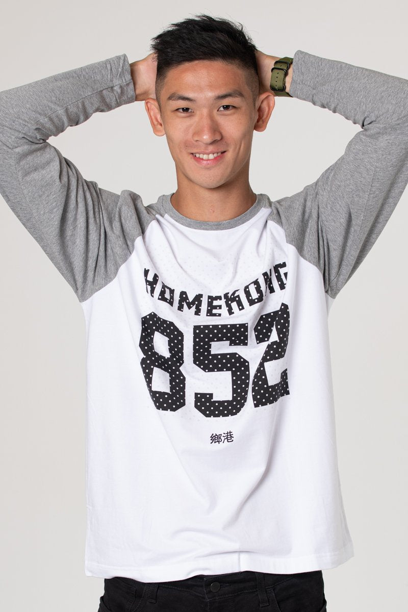 EIGHT5TWO RAGLAN SLEEVE MENS TEE WHITE