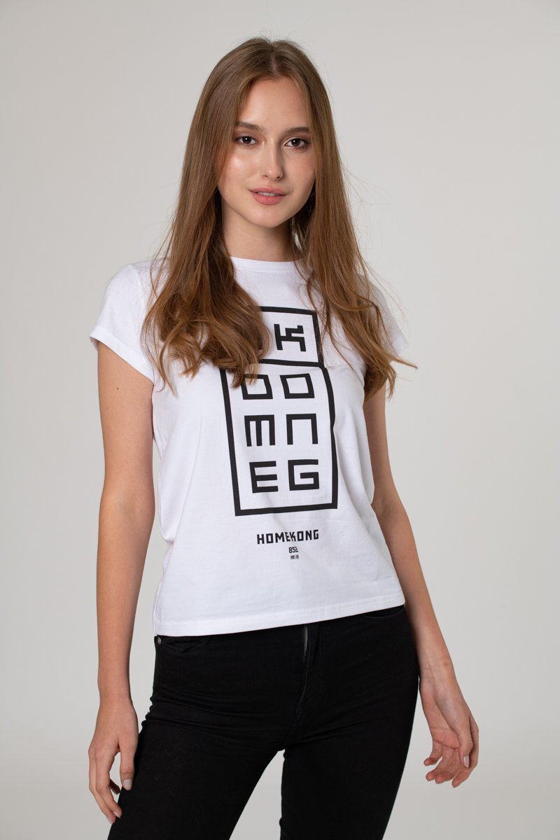 HK BUILDING WOMENS TEE WHITE