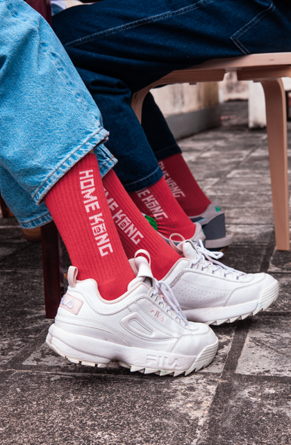 HOME KONG CNY CREW SOCKS RED