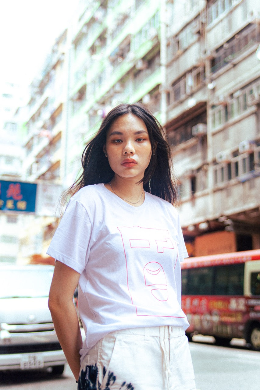 LARGE KONG WHITE/RED TEE