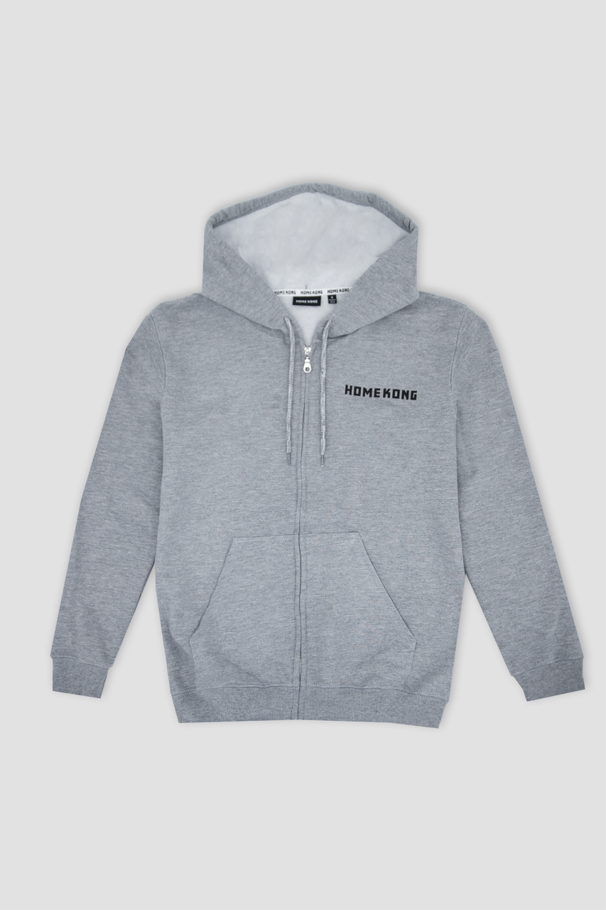 ZIP UP HOODIE GREY