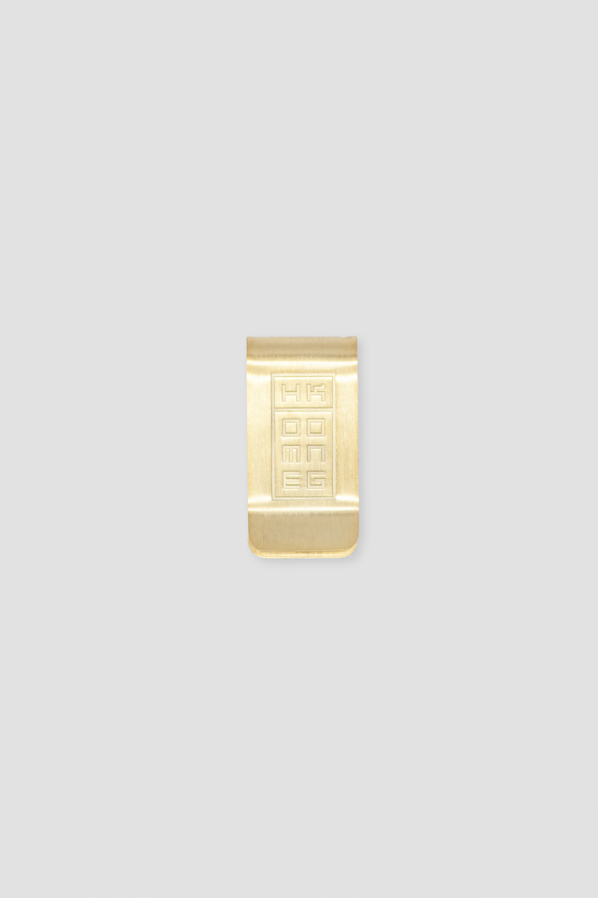 HOME KONG BUILDING LOGO MONEY CLIP GOLD