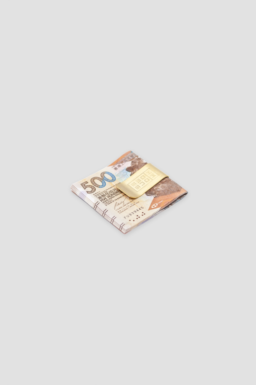 HOME KONG BUILDING LOGO MONEY CLIP GOLD
