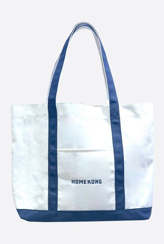 HOMEKONG TOTE BAG WHITE/NAVY