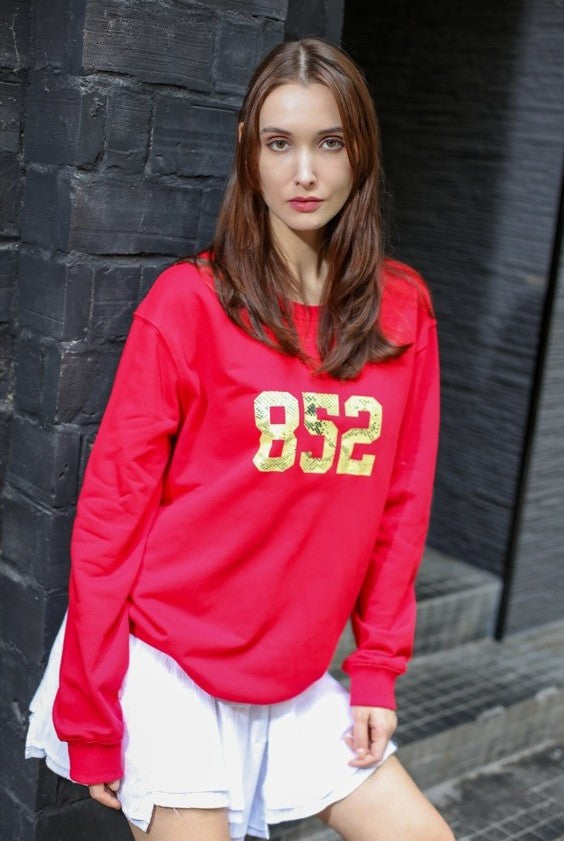 SNAKE 852 SWEATER RED