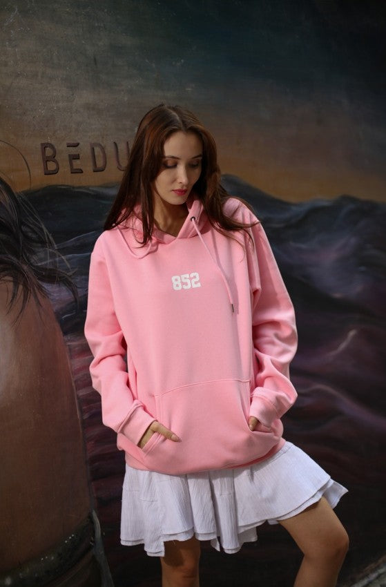 852 HK BUILDING HOODIE PINK