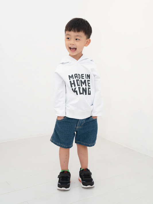 MADE IN HOME KONG KIDS HOODIE WHITE