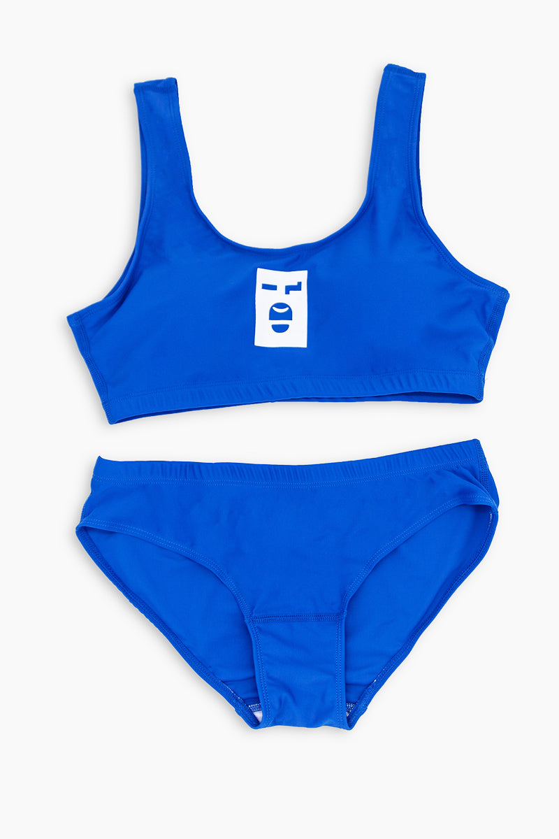 SWIMSUIT TWO PIECE BLUE