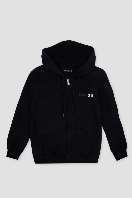 O.G. ZIP UP HOODIE BLACK